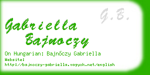 gabriella bajnoczy business card